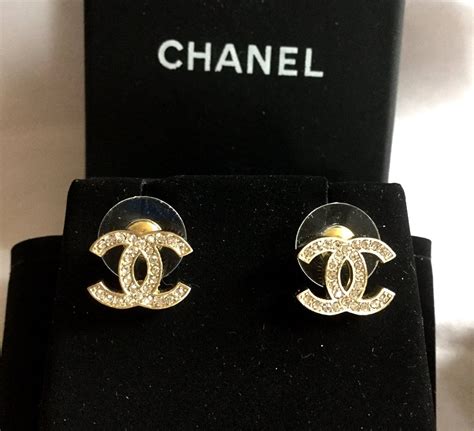 black chanel studs|authentic Chanel earrings.